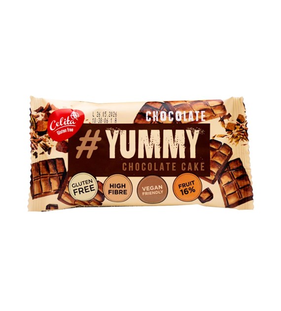 CELITA Yummy Chocolate Ciastko z kawałkami gorzkiej czekolady, owocami i orzechami laskowymi b/g 40g