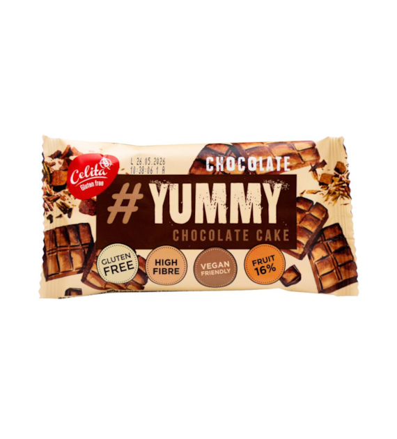 CELITA Yummy Chocolate Ciastko z kawałkami gorzkiej czekolady, owocami i orzechami laskowymi b/g 40g