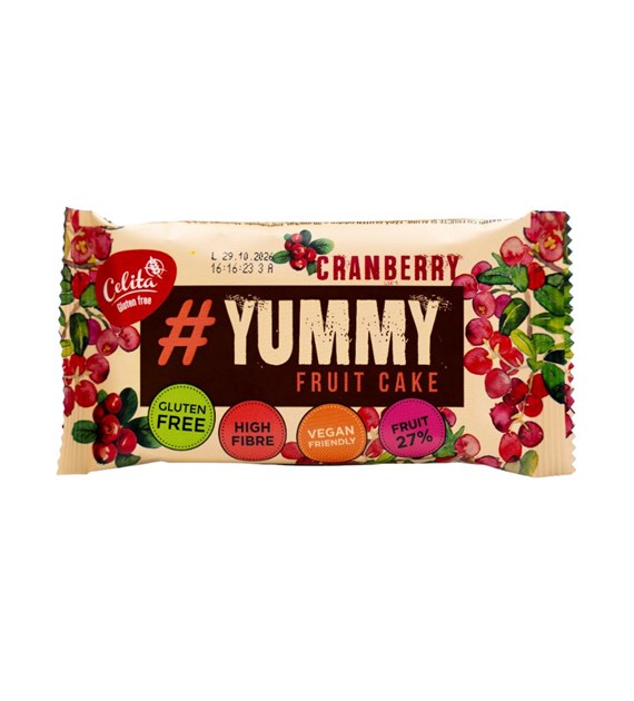 CELITA Yummy Cranberry Ciastko z żurawiną, rodzynkami, jabłkiem i orzechami laskowymi b/g 40g