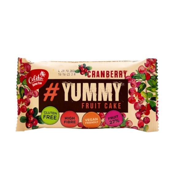 CELITA Yummy Cranberry Ciastko z żurawiną, rodzynkami, jabłkiem i orzechami laskowymi b/g 40g