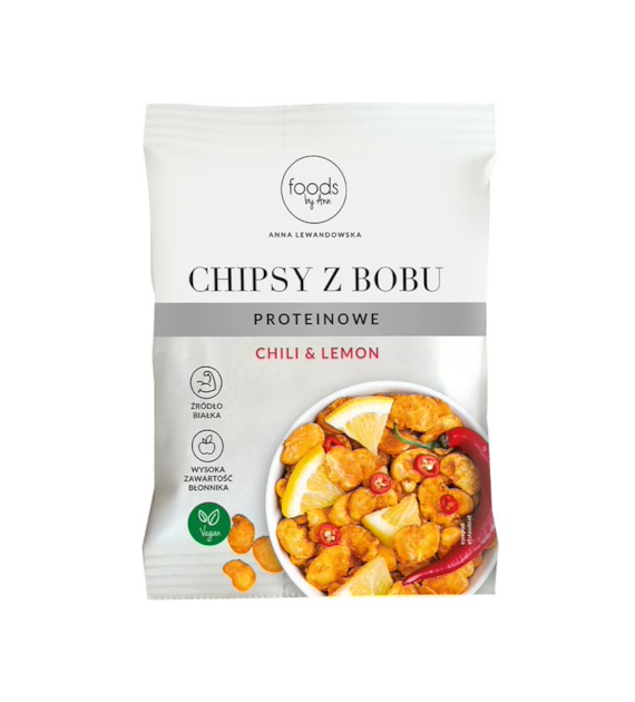 LEVANN Chipsy z bobu chili &cytryna b/c 60g