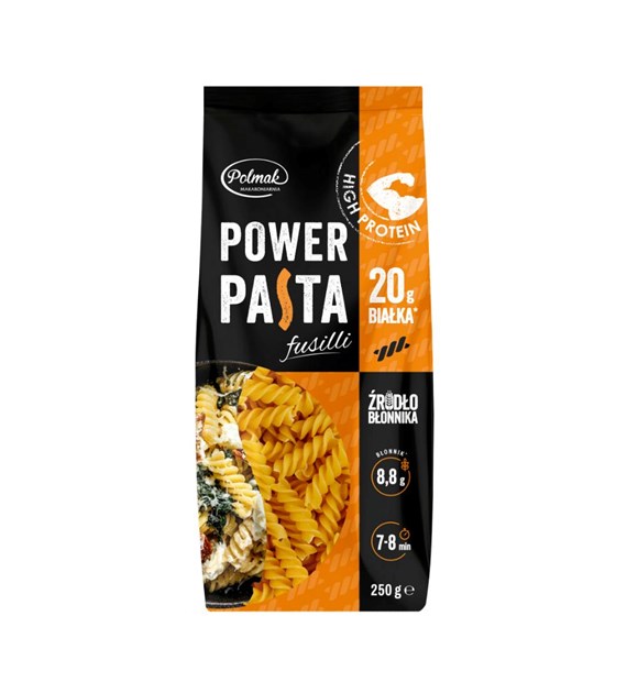 POLMAK Makaron proteinowy power pasta fusilli 250g