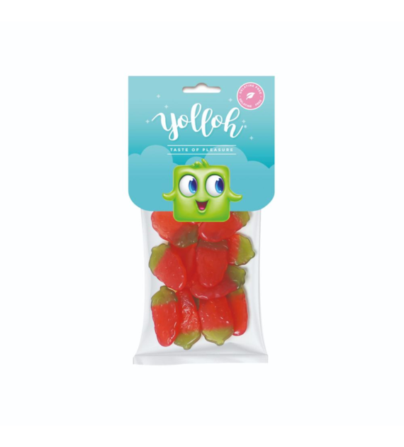 YOLLOH Żelki truskawki bez żelatyny 120g