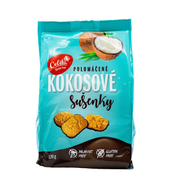 CELITA Herbatniki kokosowe w polewie kakaowej 120g