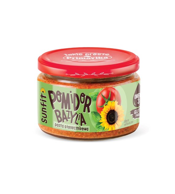PRIMAVIKA Pasta słonecznikowa pomidor i bazylia 180g