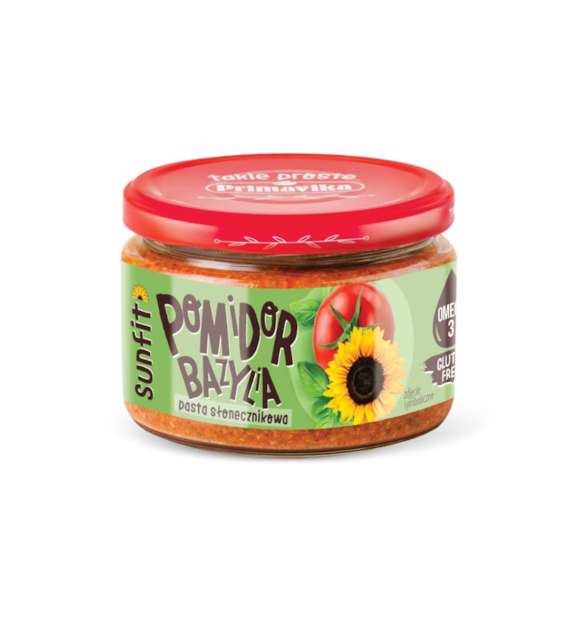 PRIMAVIKA Pasta słonecznikowa pomidor i bazylia 180g