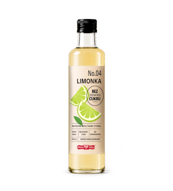 POLSKA RÓŻA Napój No. 4 Limonka bez dodatku cukru 250ml