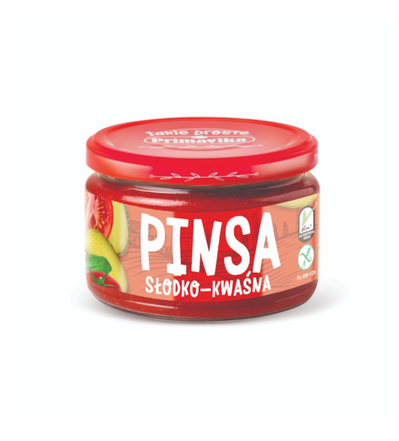PRIMAVIKA Salsa pinsa słodko kwaśna b/g, b/c, vegan 180g