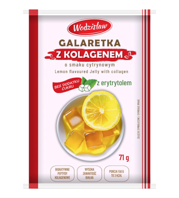 WODZISŁAW Galaretka z kolagenem b/c  smak cytryna 71g