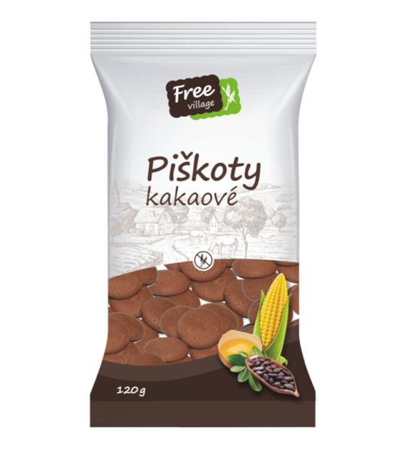 FREE VILLAGE Biszkopty kakaowe b/g 120g