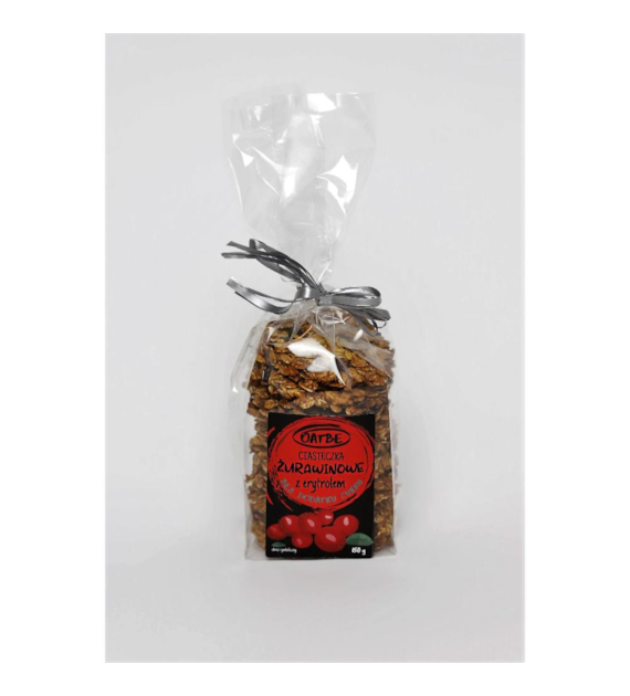 OATBE Ciasteczka żurawinowe z erytrolem b/c 150g