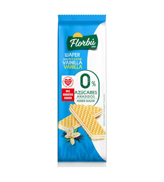 FLORBU Wafelki nadziewane waniliowe b/c 150g