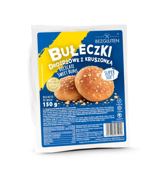 BEZGLUTEN Bułki drożdżowe z kruszonką 150g