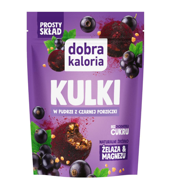 DOBRA KALORIA Kulki w pudrze z czarnej porzeczki b/c 65g