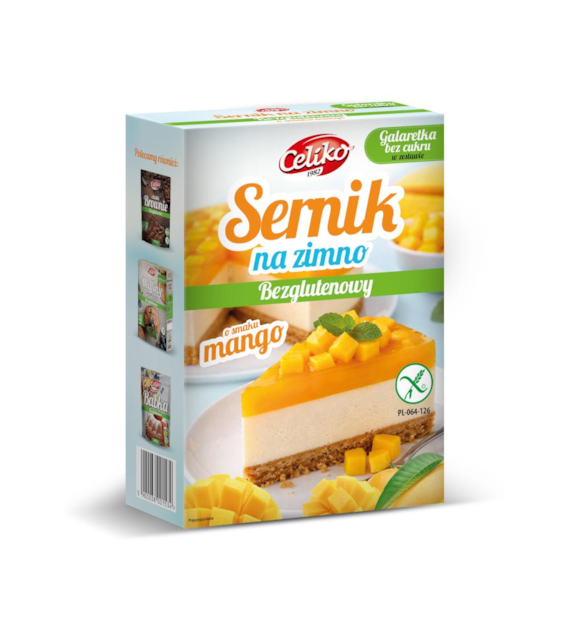 CELIKO Sernik na zimno o smaku mango b/g 214g