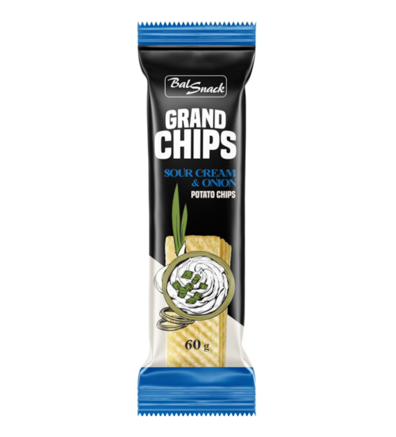 GRAND CHIPS Chipsy o smaku śmietanki i cebuli 60g