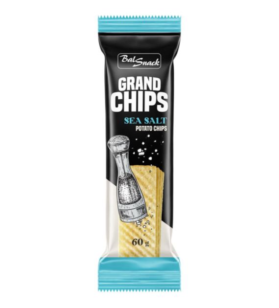 GRAND CHIPS Chipsy z solą morską 60g