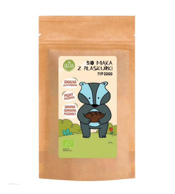 HELPA BIO Makaron jasny z płaskurki świderki 250g